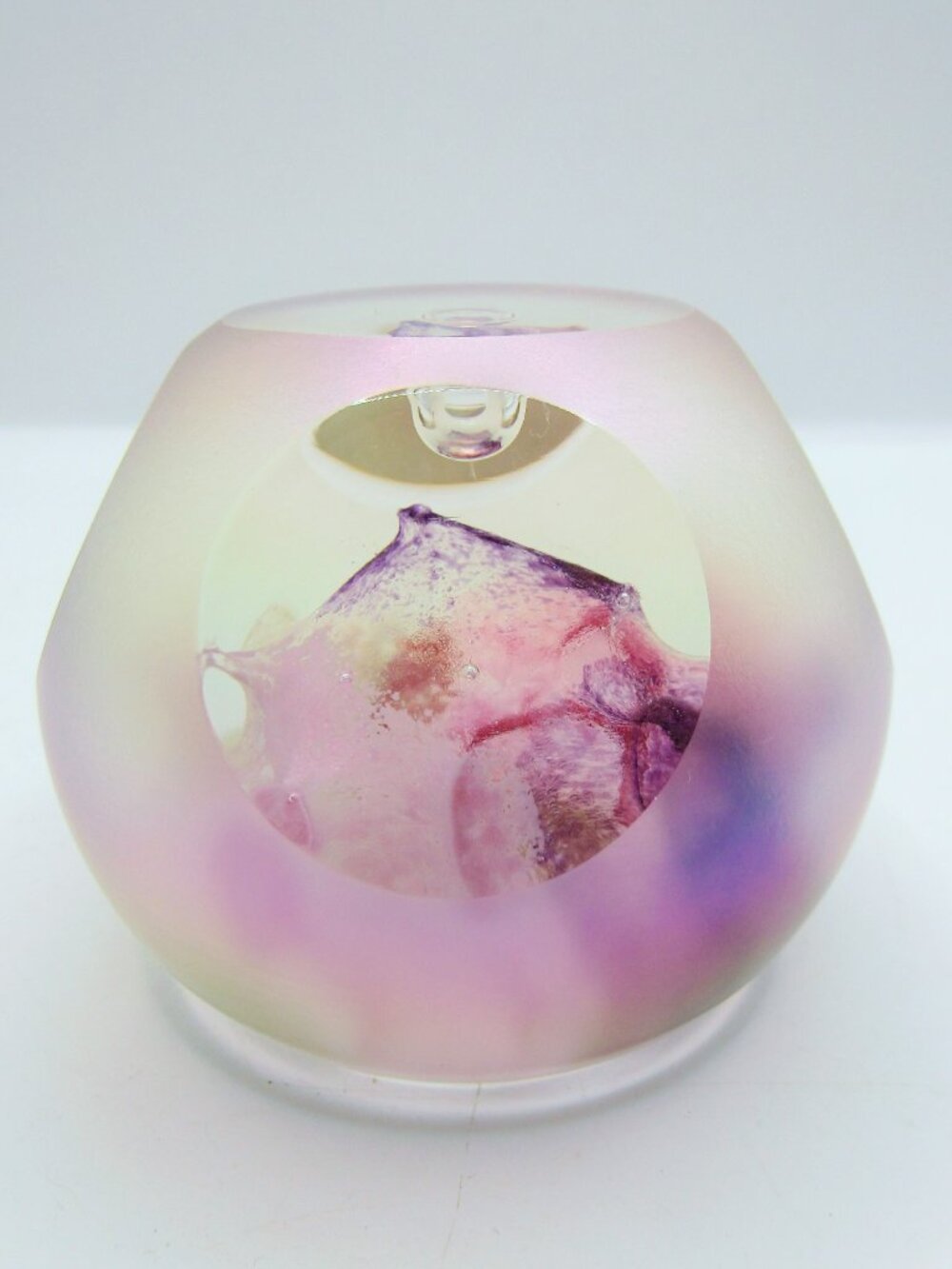 Signed Ableman Art Glass Paperweight